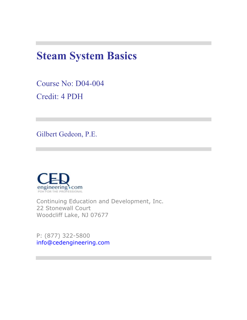 Steam System Basics