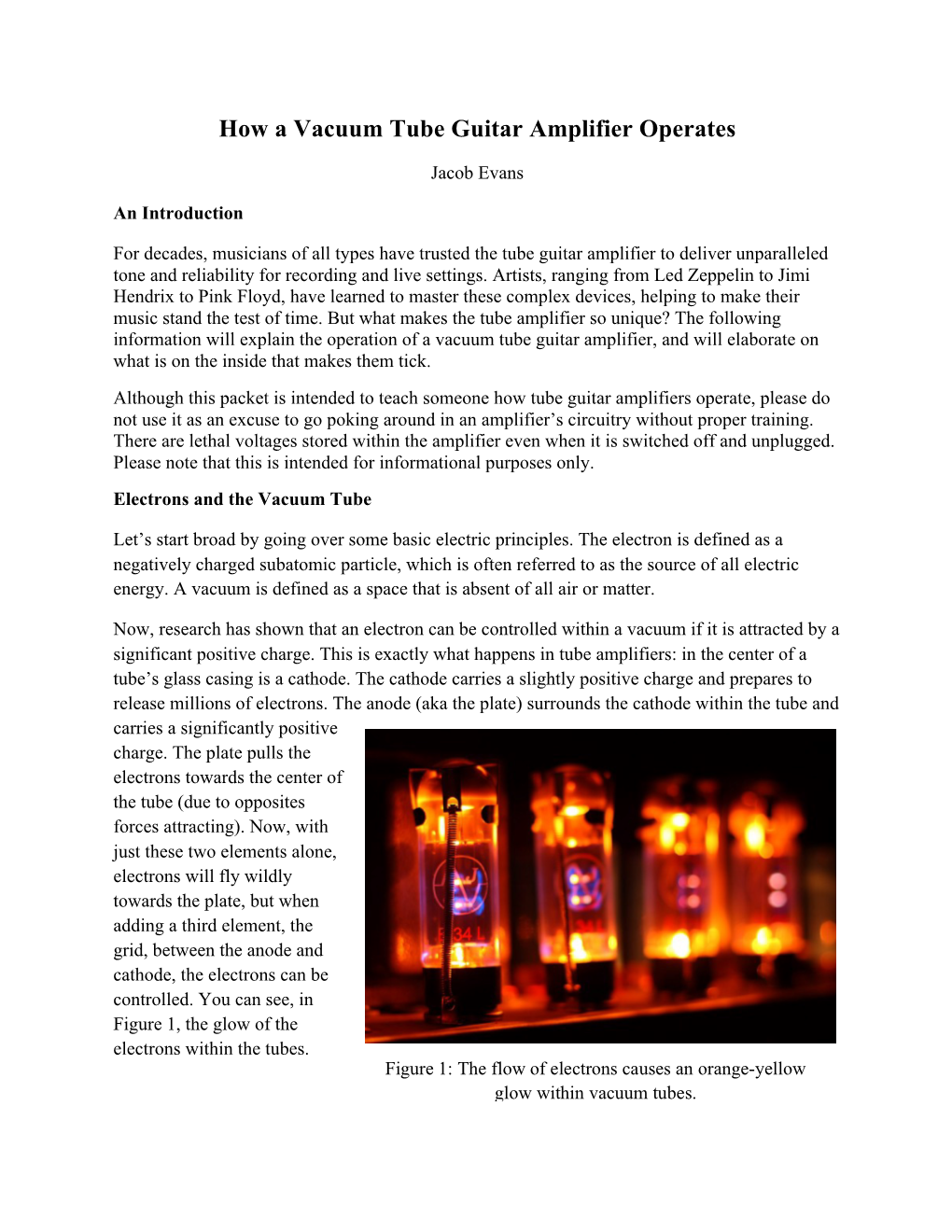 How a Vacuum Tube Guitar Amplifier Operates