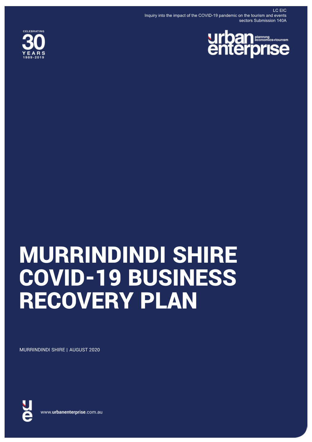 Murrindindi Shire Covid-19 Business Recovery Plan
