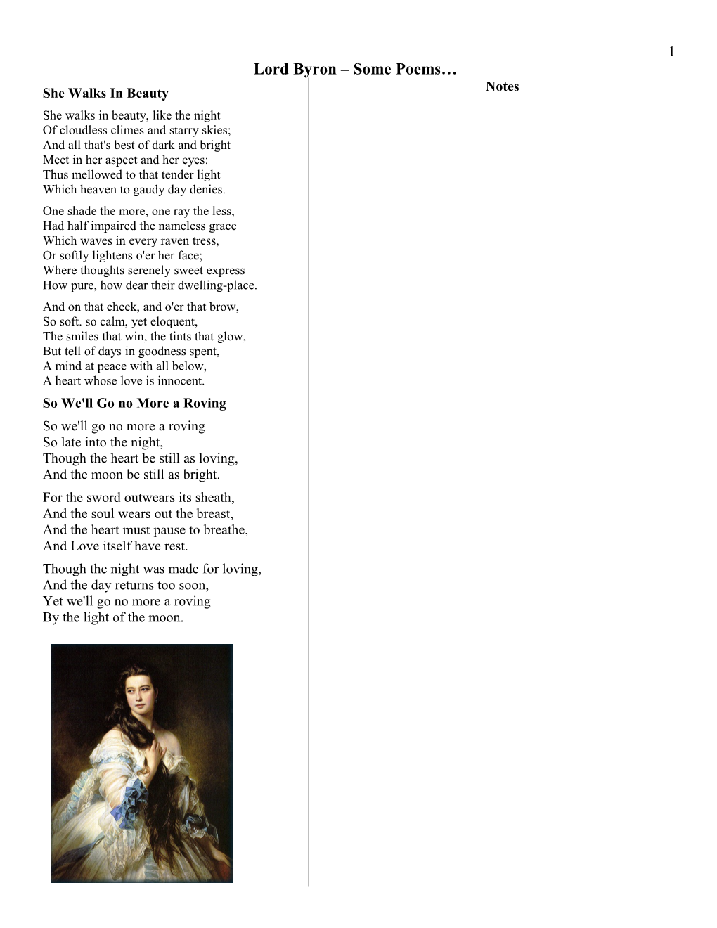 Lord Byron Some Poems