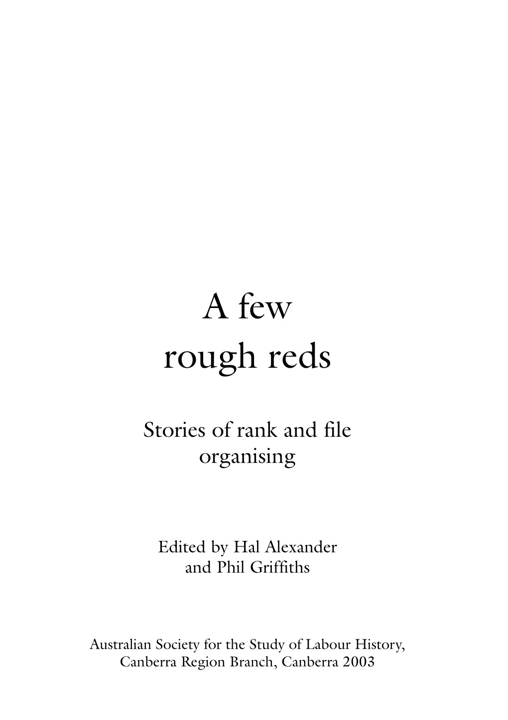 Complete Rough Reds Booklet
