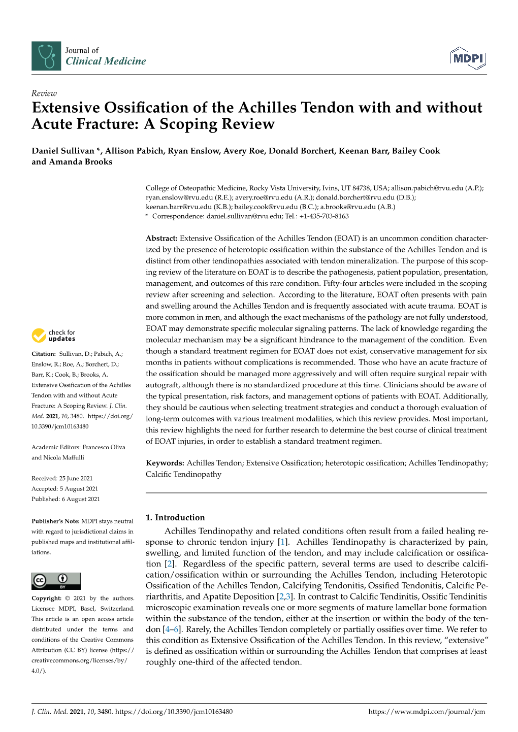 Extensive Ossification of the Achilles Tendon with and Without Acute