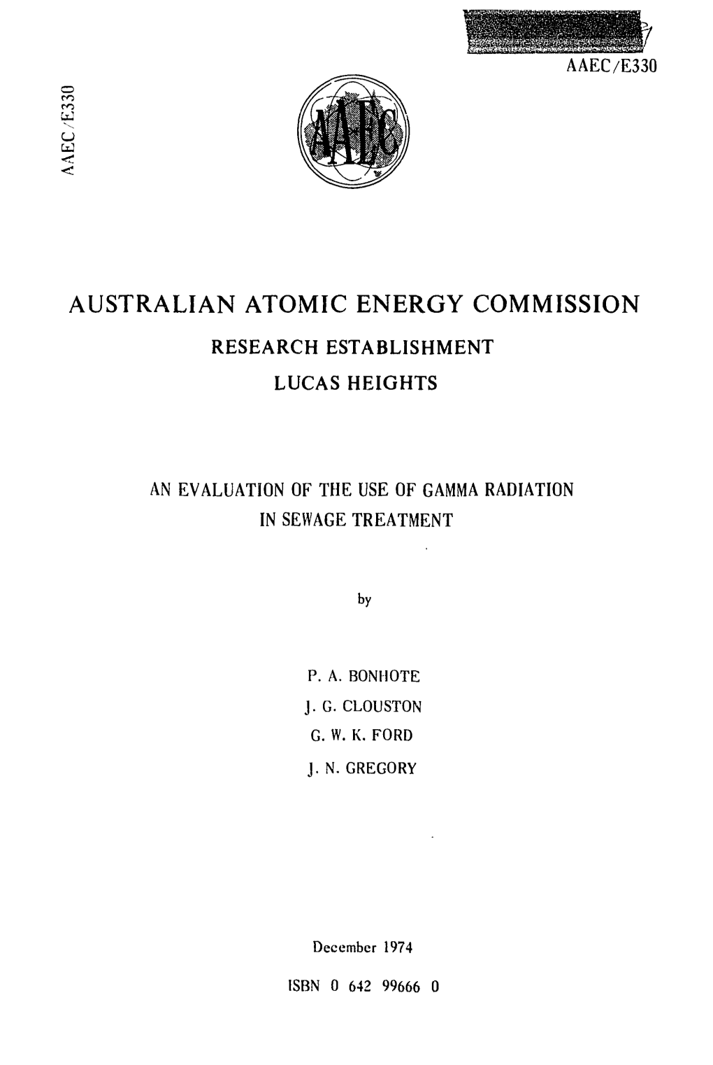 An Evaluation of the Use of Gamma Radiation in Sewage Treatment