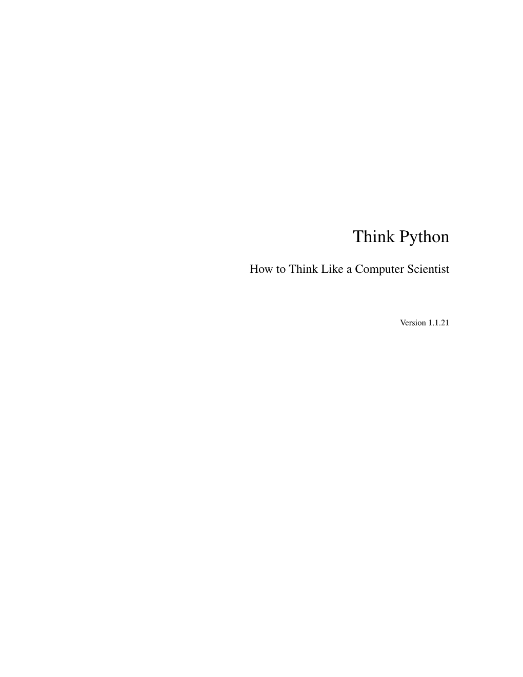 Think Python