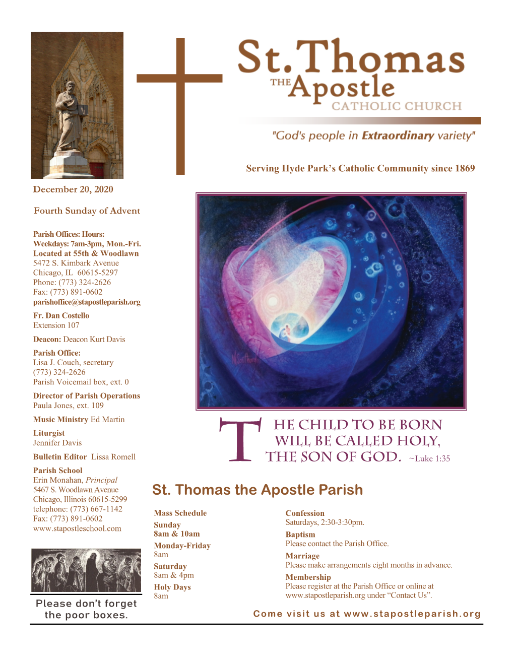 St Thomas the Apostle Bulletin -12202020