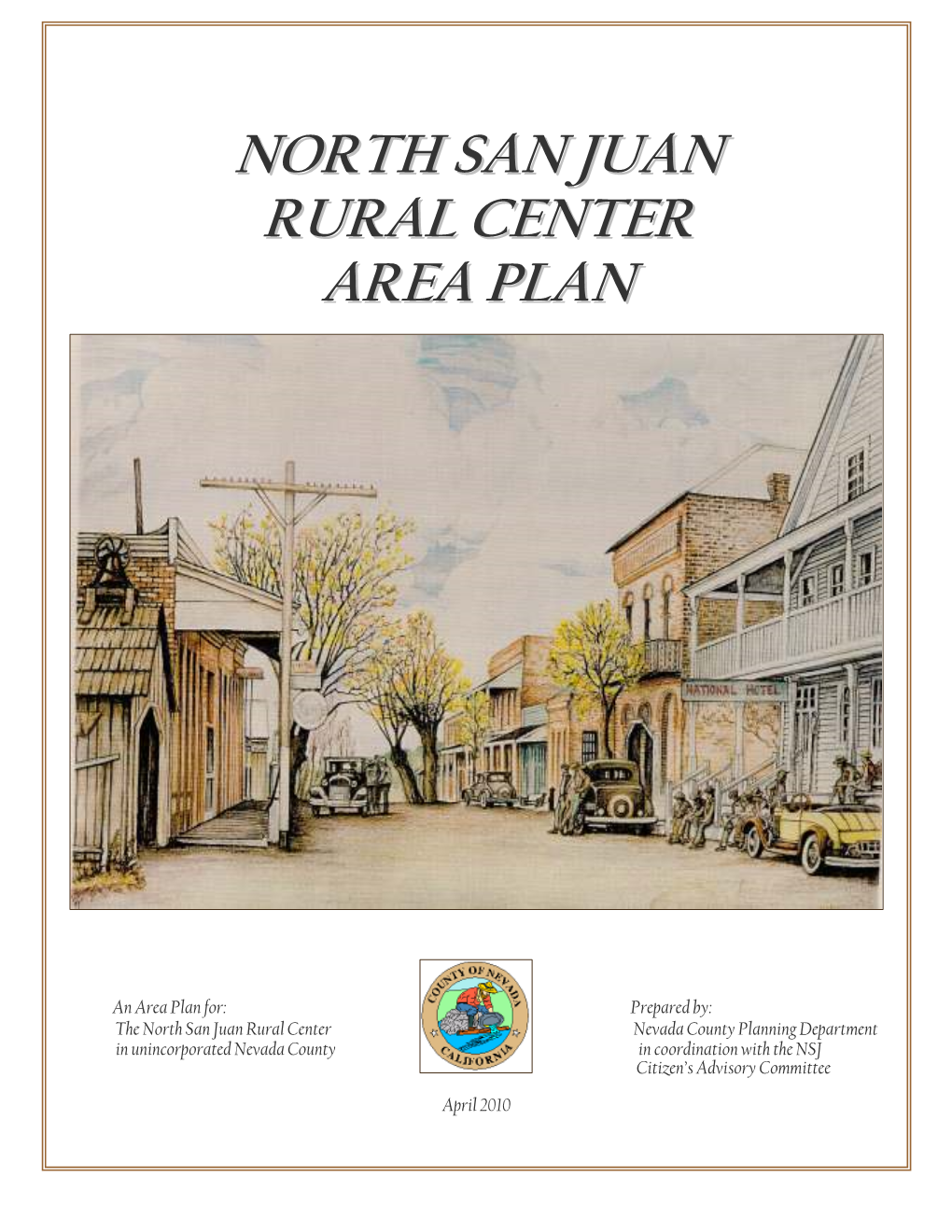 North San Juan Rural Center Area Plan