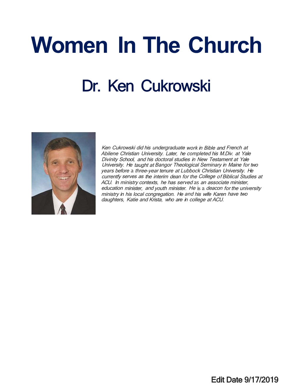 Women in the Church