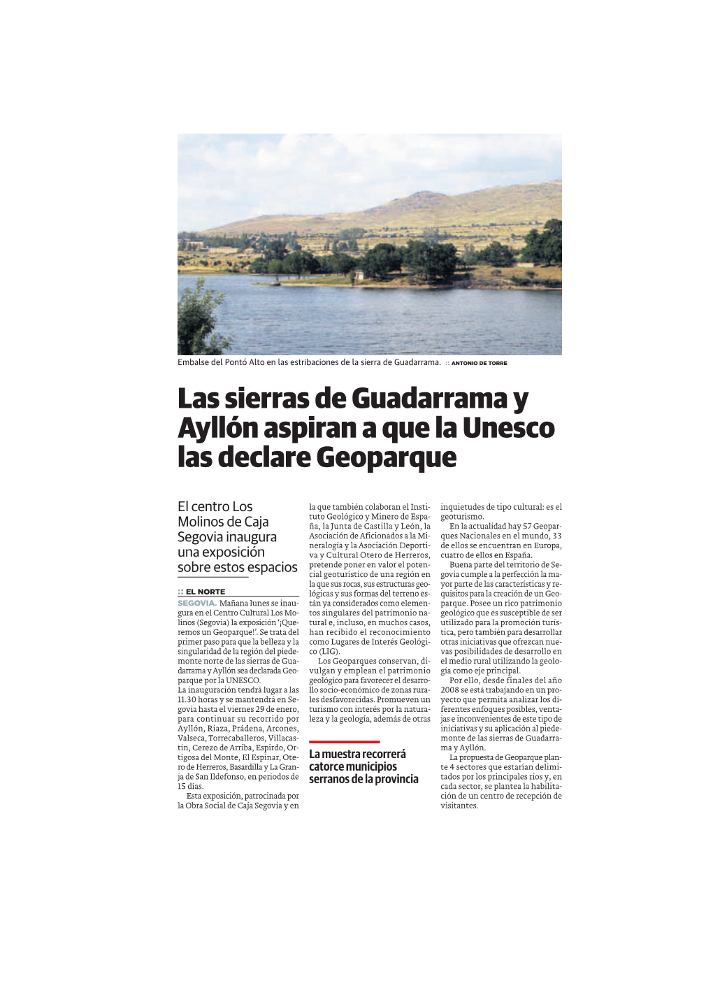 Las Sierras De Guadarrama Y Ayllón Aspiran a Que La Unesco Las Declare Geoparque