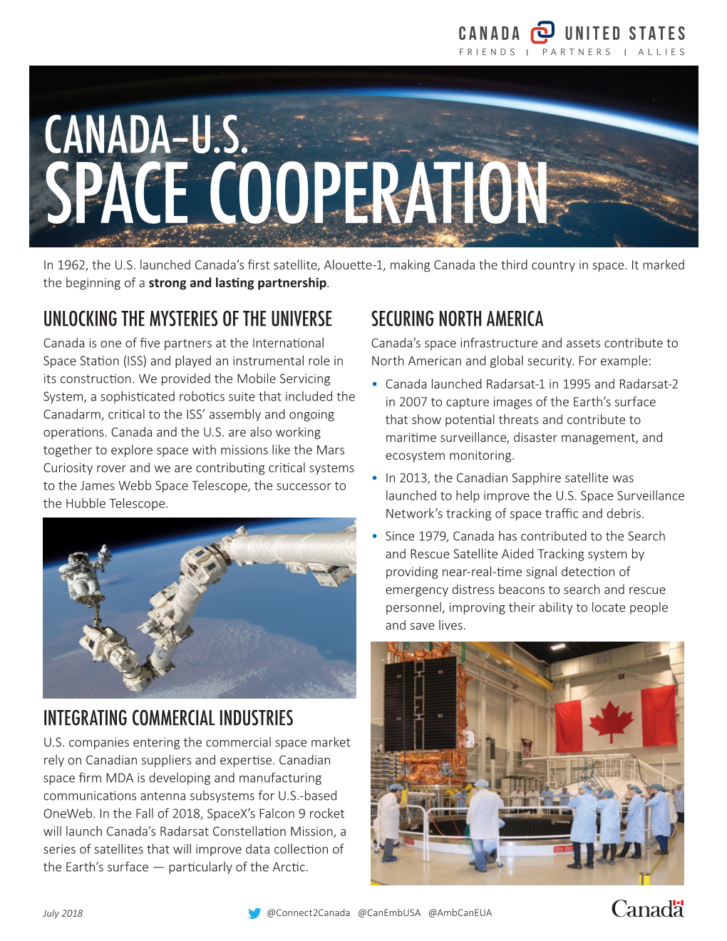 Canada-U.S. Space Cooperation