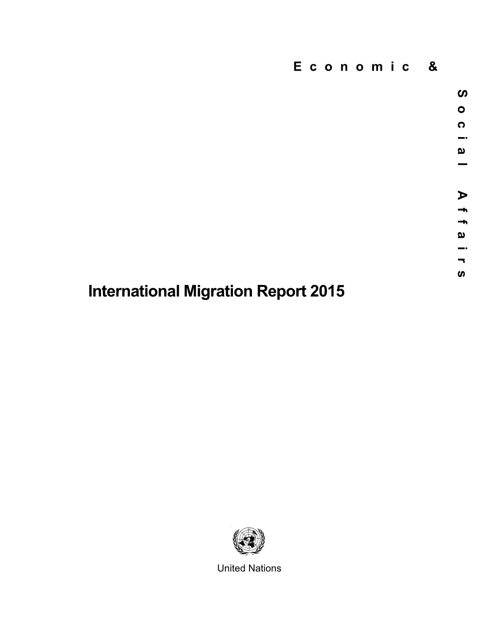 International Migration Report 2015