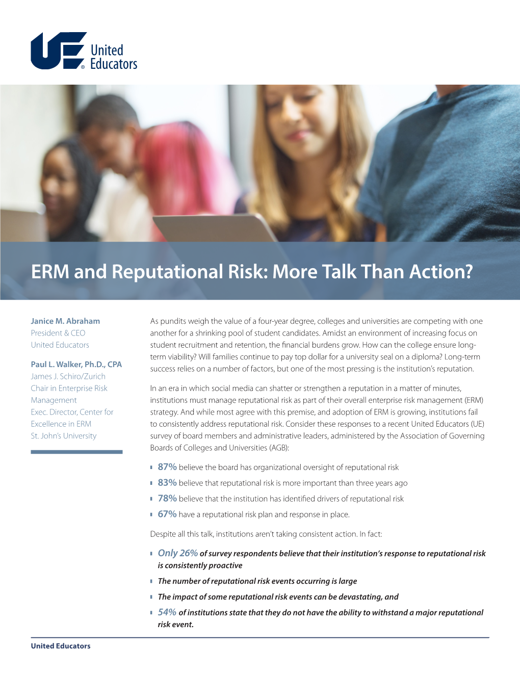 ERM and Reputational Risk: More Talk Than Action?