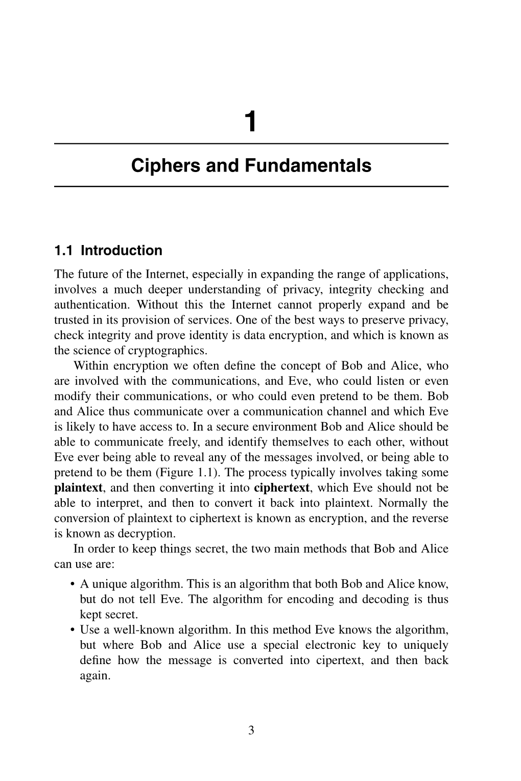 Ciphers and Fundamentals