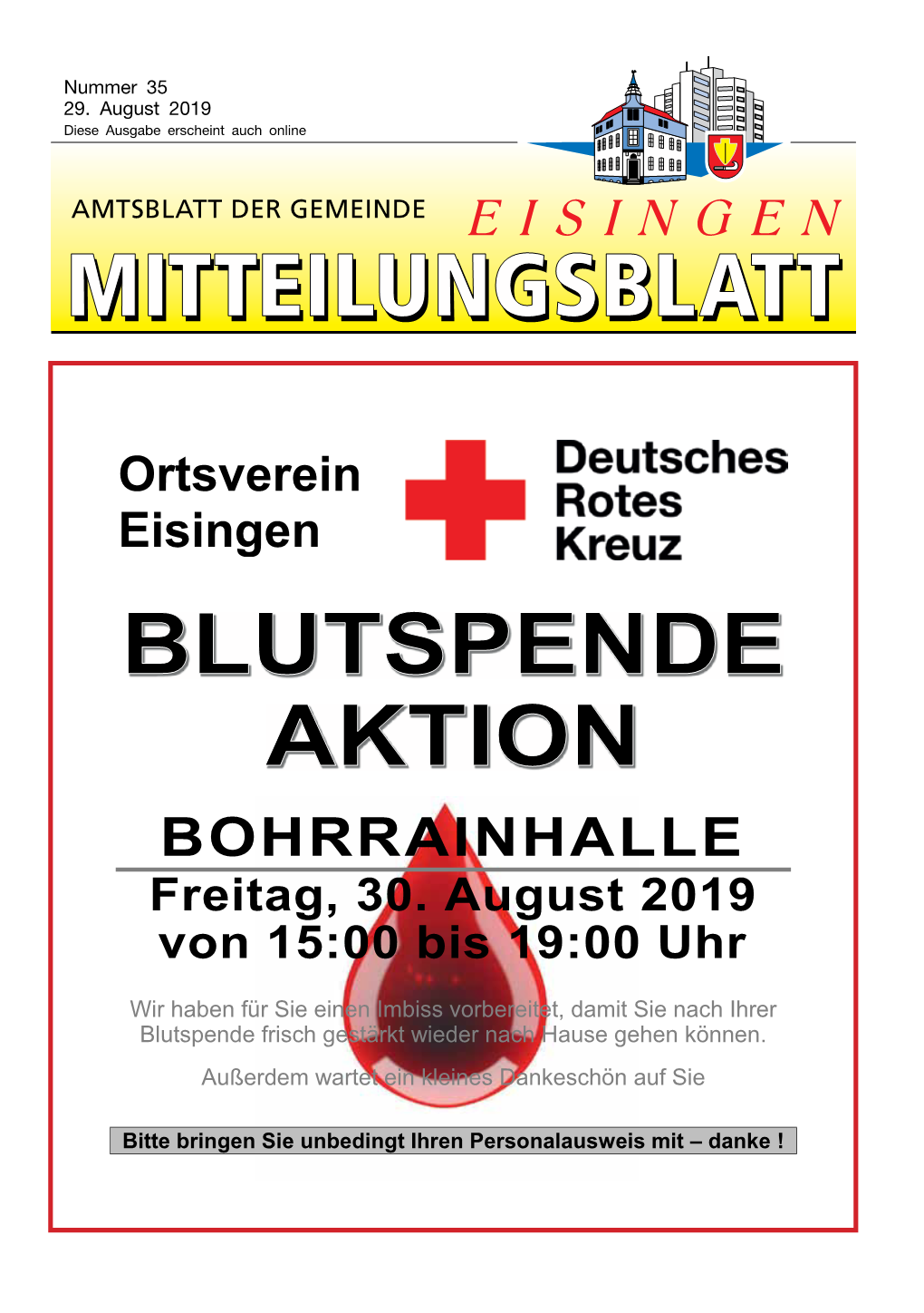 Mitteilungsblatt KW 35/2019