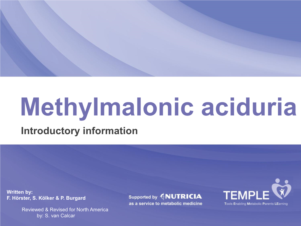 Methylmalonic Acidemia (MMA)