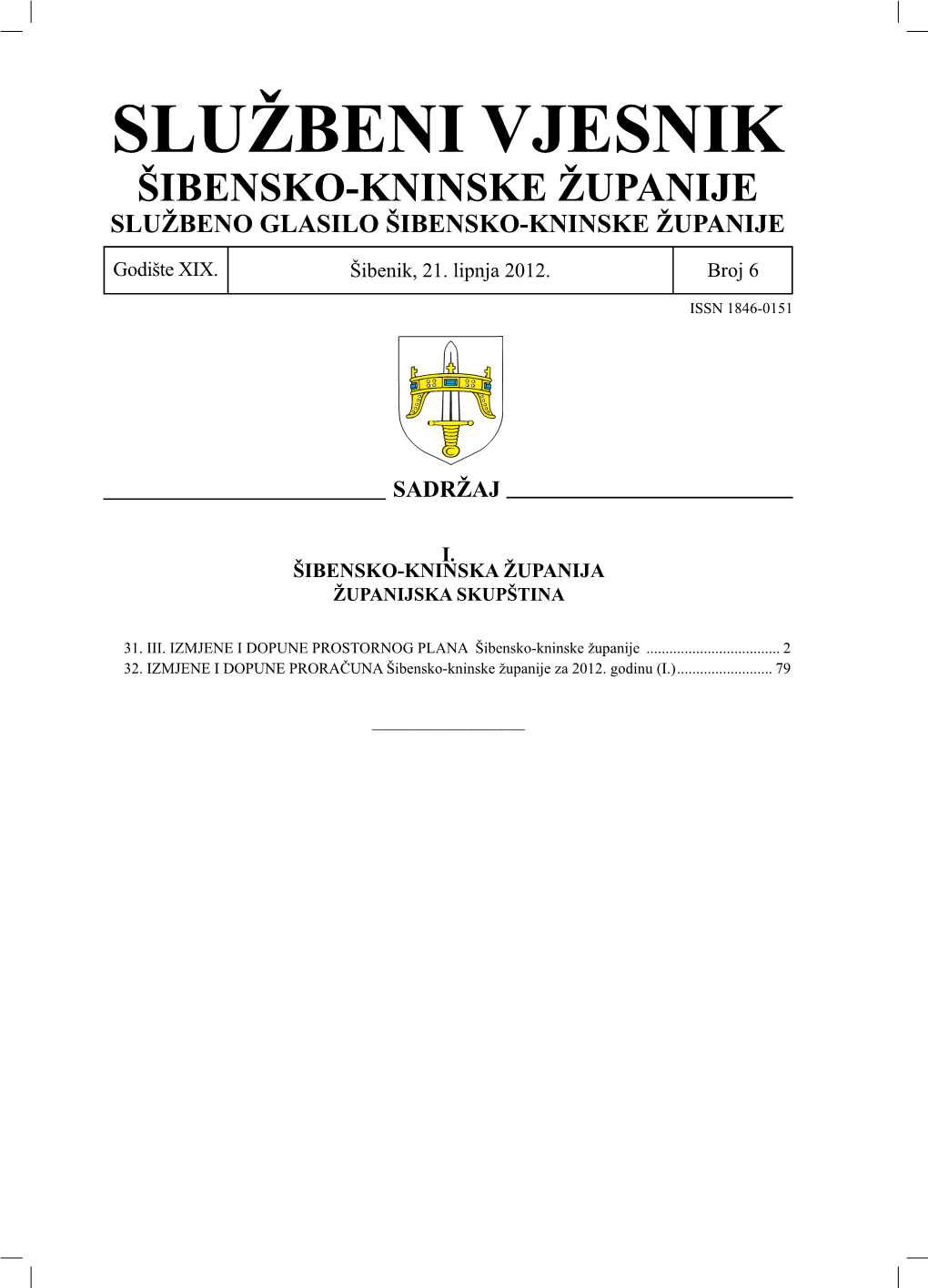 Prostorni Plan Šibensko – Kninske Županije