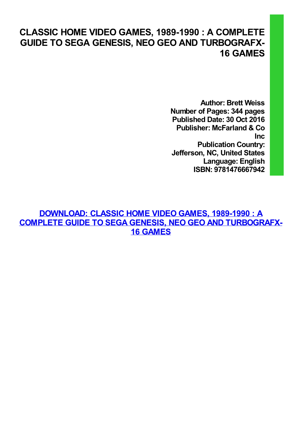 {Download PDF} Classic Home Video Games, 1989-1990