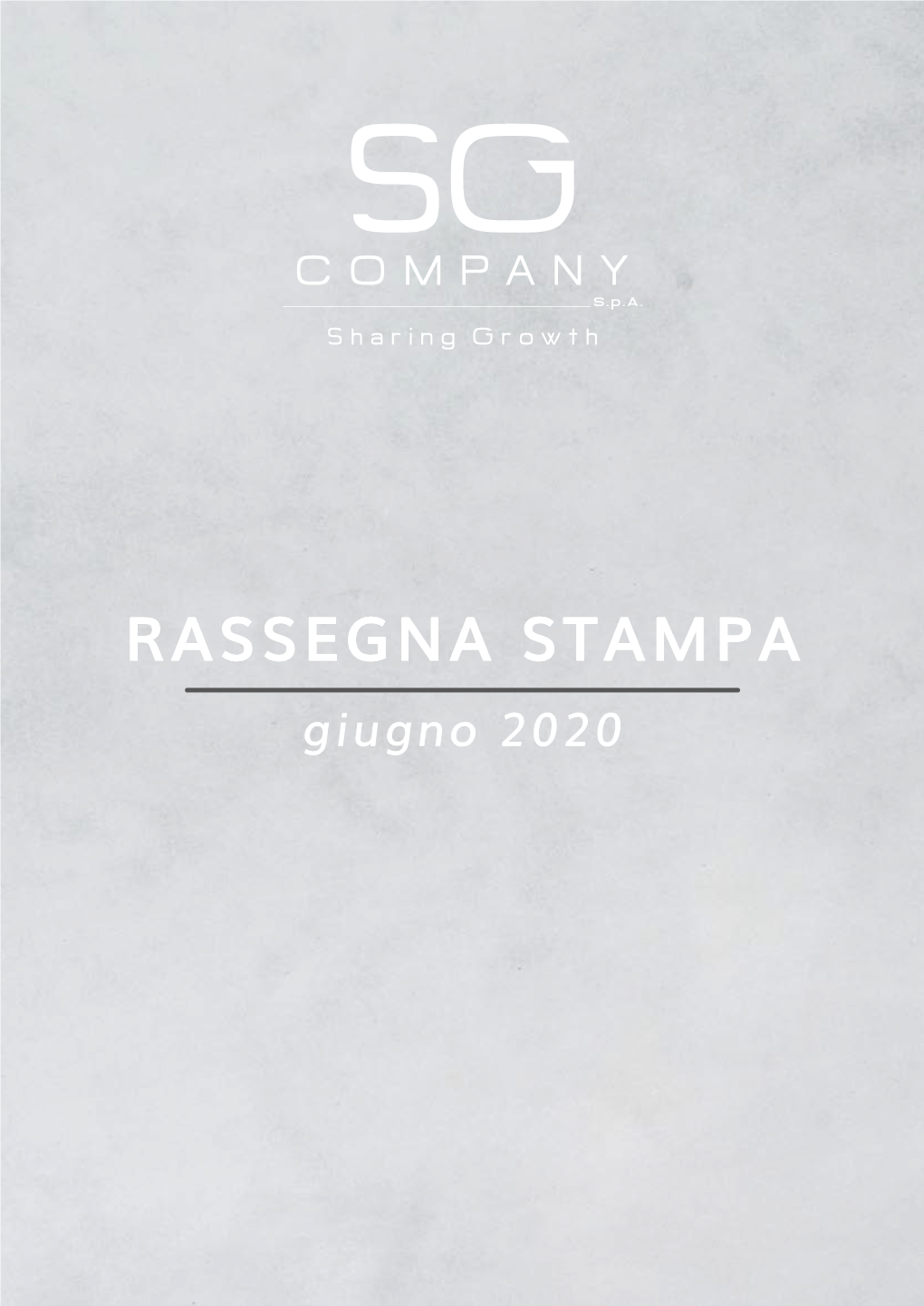 RASSEGNA STAMPA Giugno 2020 INDICE