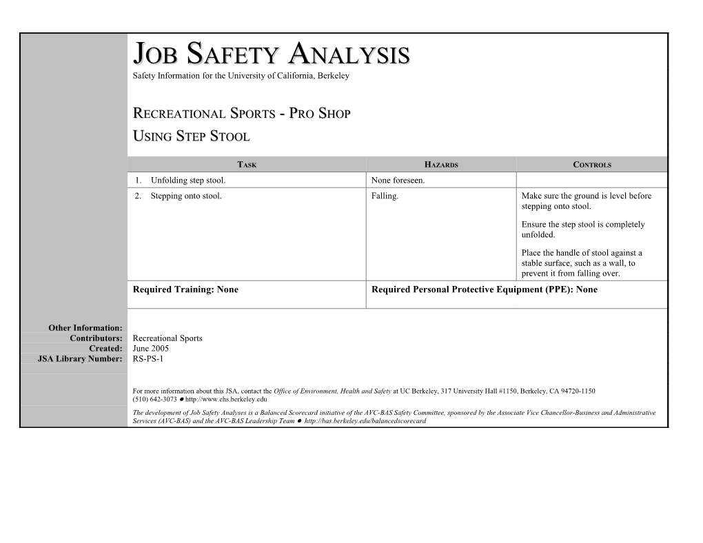 Job Safety Analysis s5