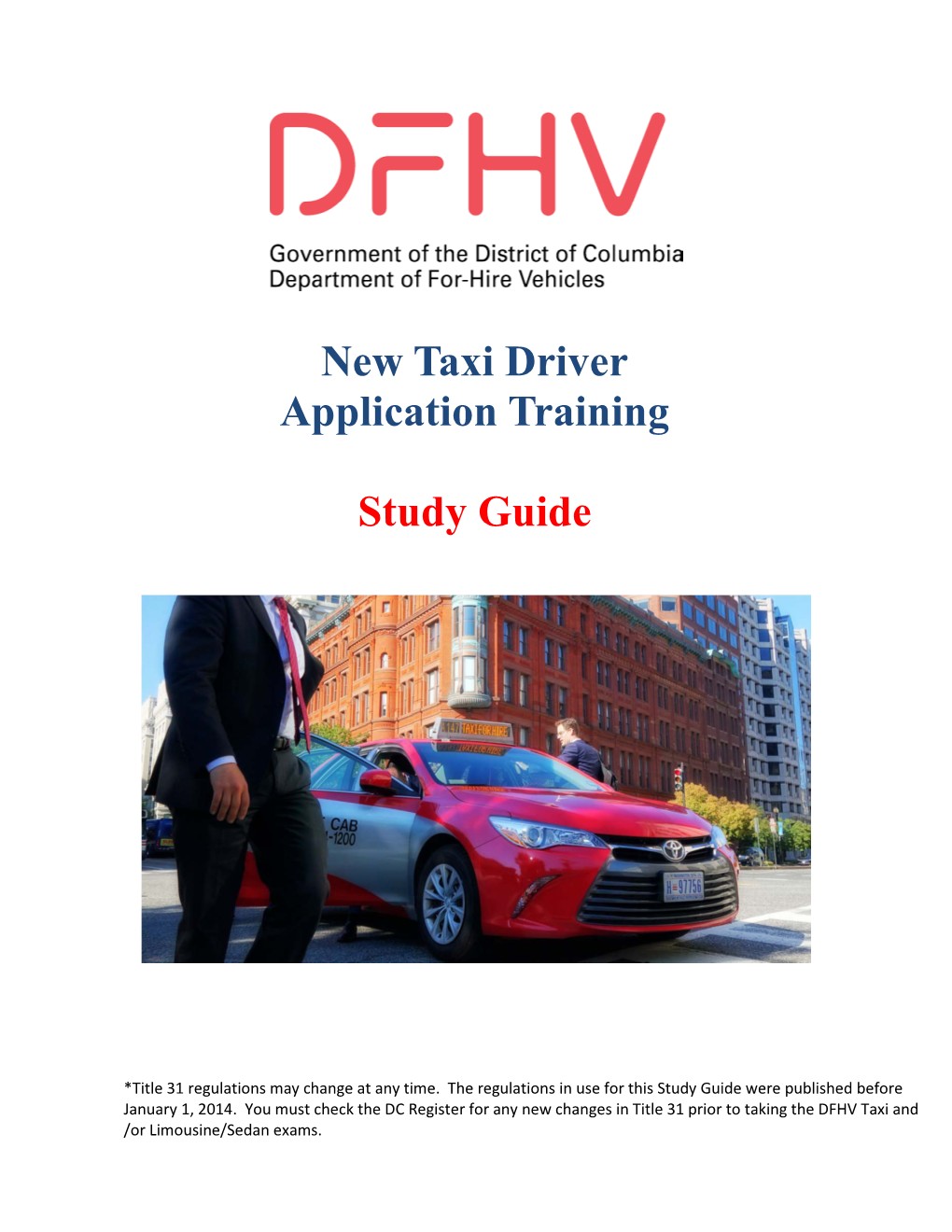 New Taxi Driver Application Training Study Guide