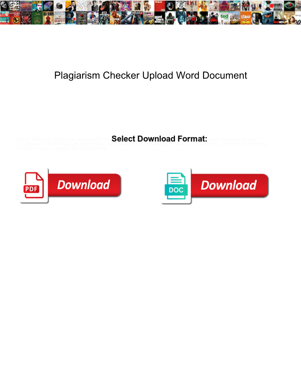 Plagiarism Checker Upload Word Document