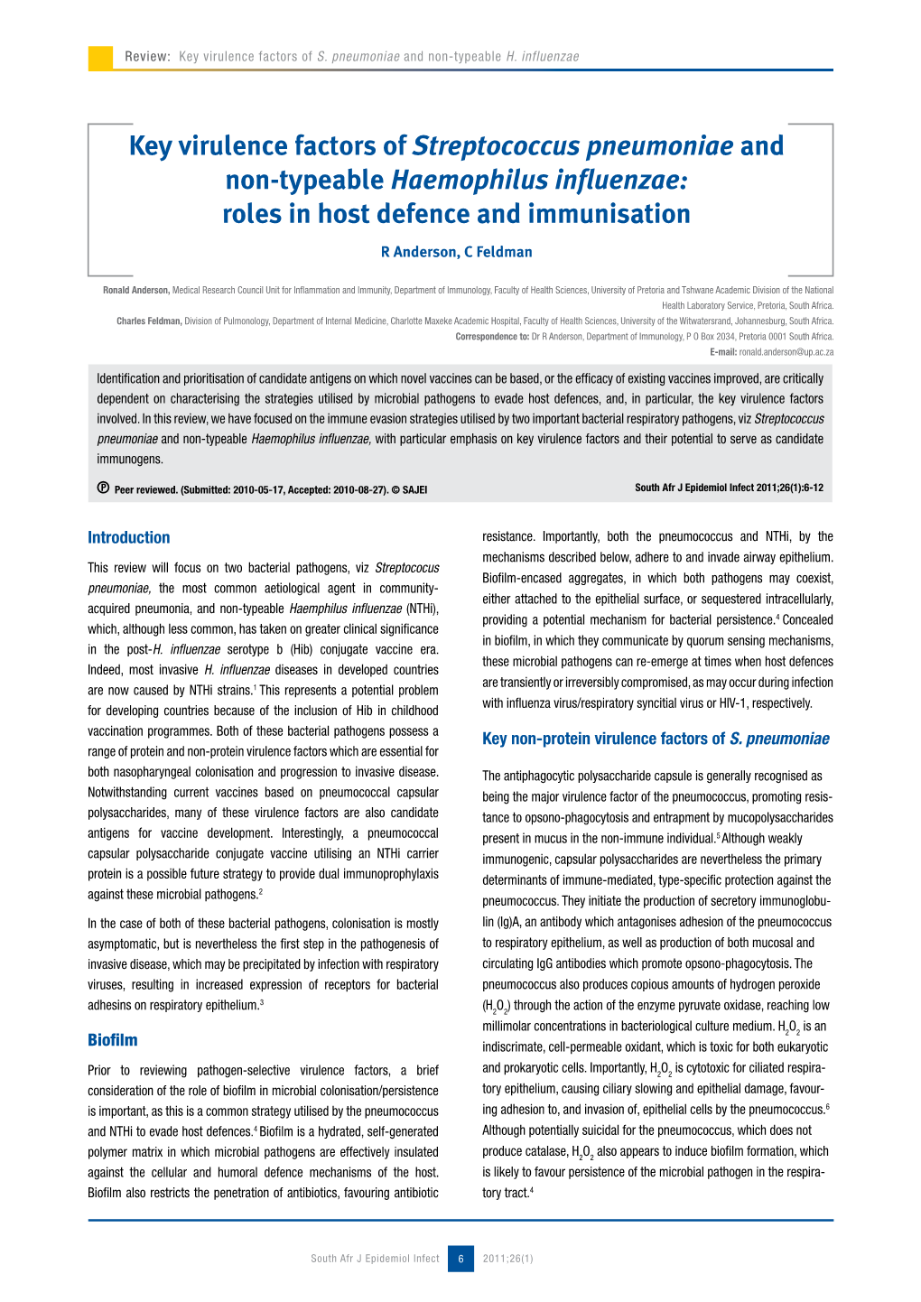 Key Virulence Factors of Streptococcus Pneumoniae and Non-Typeable Haemophilus Influenzae: Roles in Host Defence and Immunisation