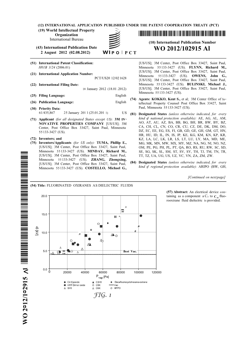 WO 2012/102915 Al 2 August 2012 (02.08.2012) P O P C T