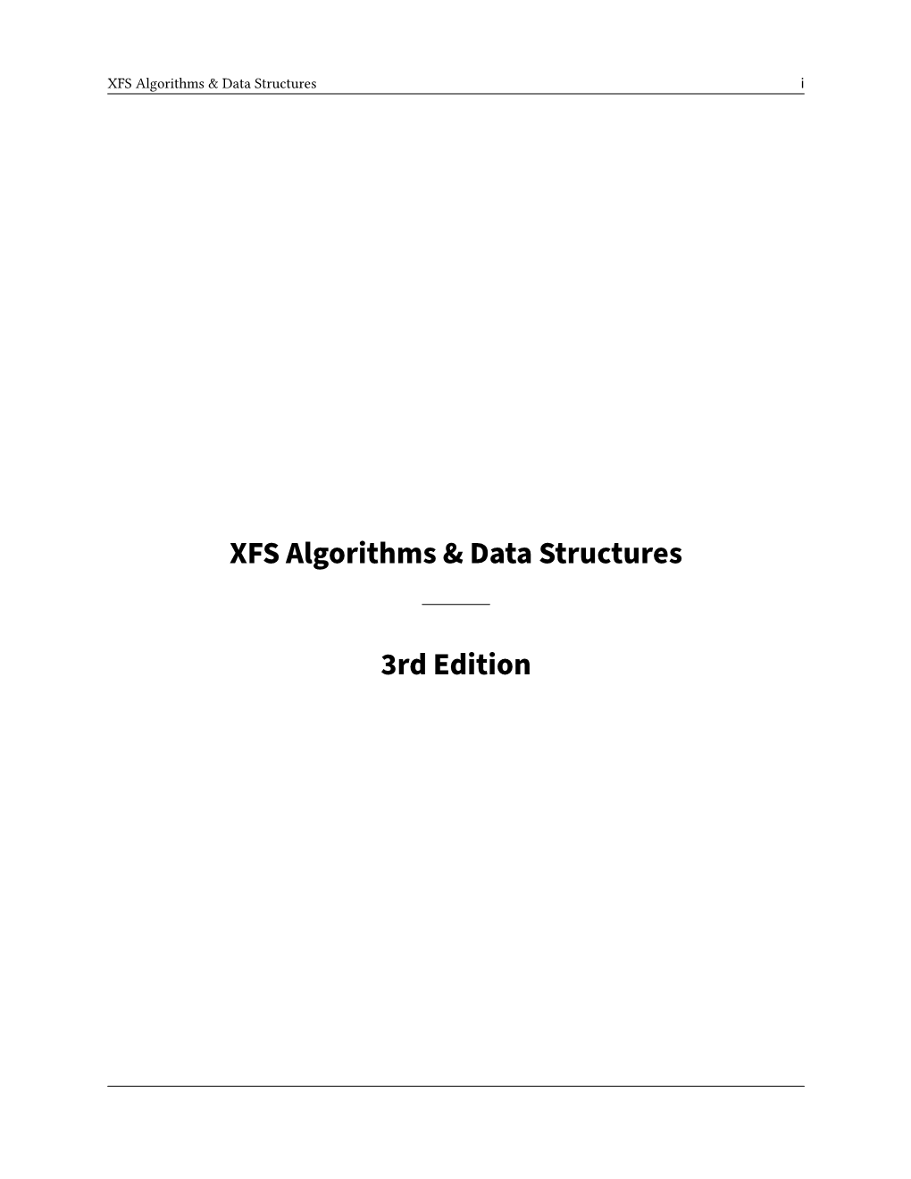 XFS Algorithms & Data Structures