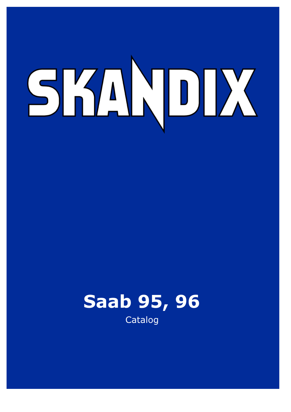 Saab 95, 96 Catalog Contents Saab 95, 96