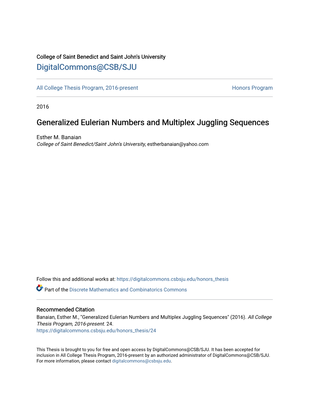 Generalized Eulerian Numbers and Multiplex Juggling Sequences