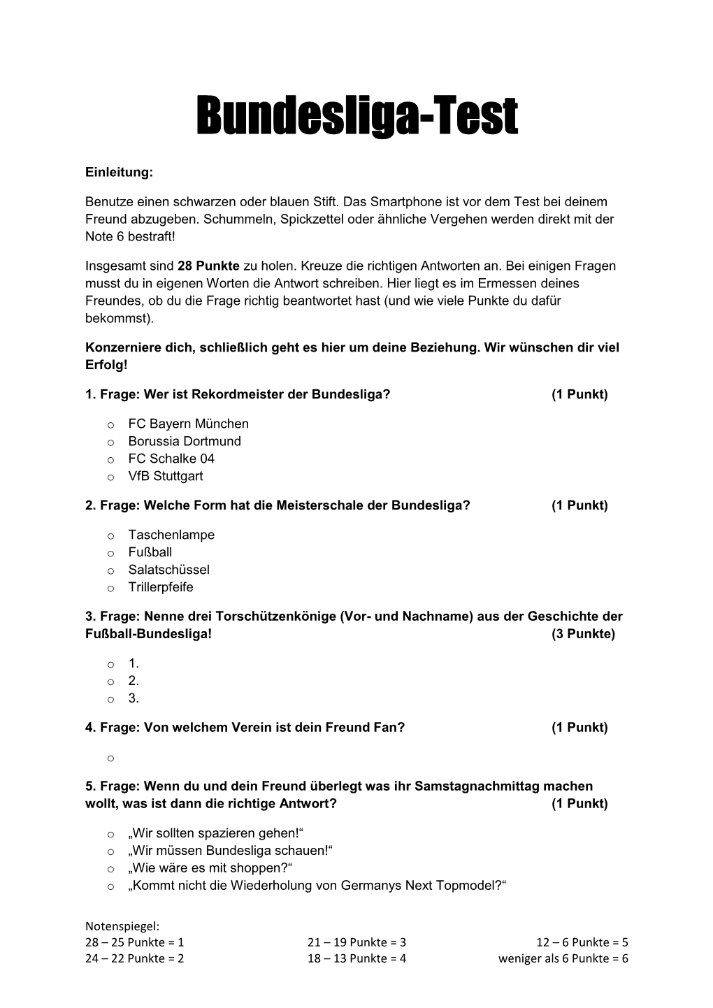 Bundesliga-Test