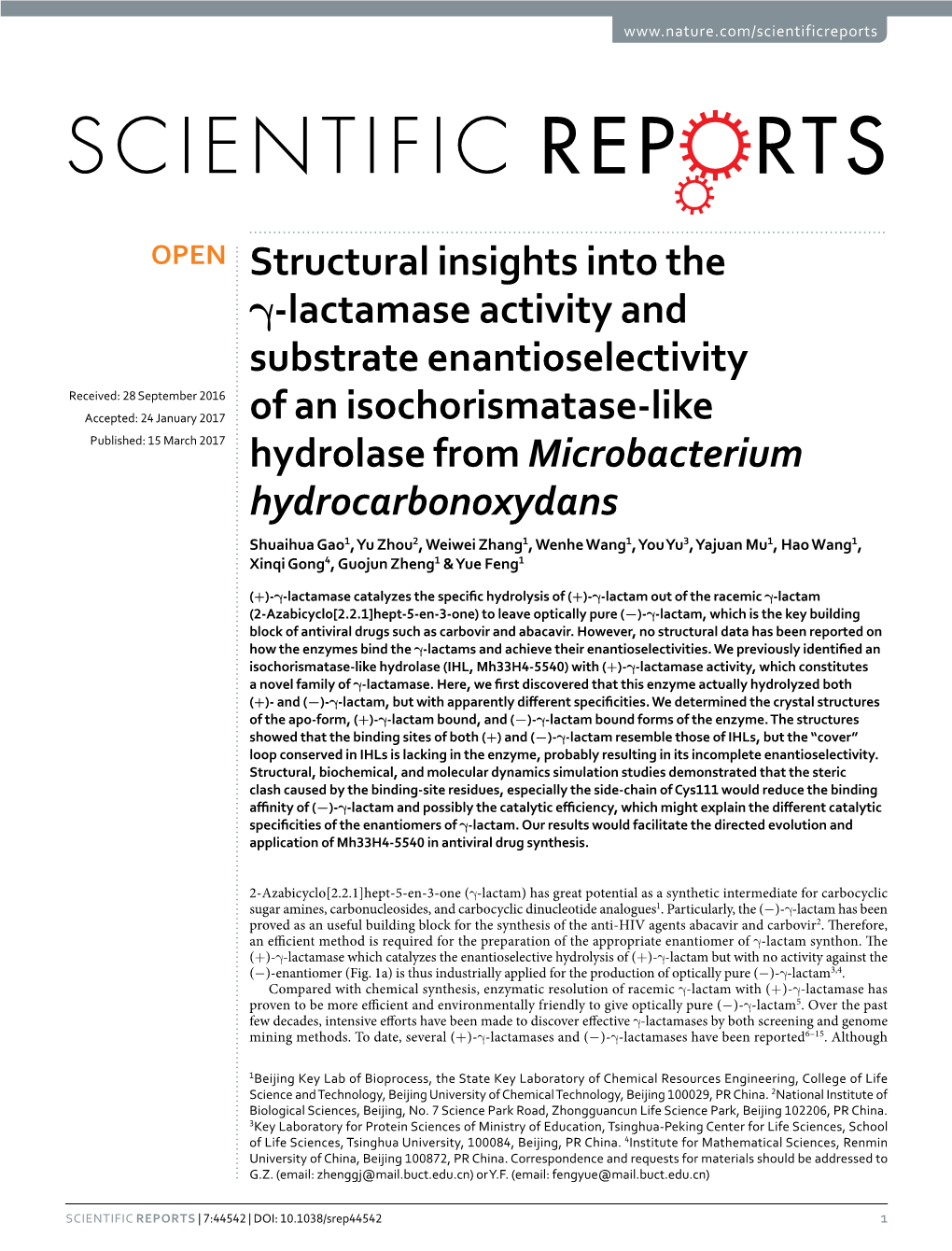Structural Insights Into the Γ-Lactamase Activity and Substrate