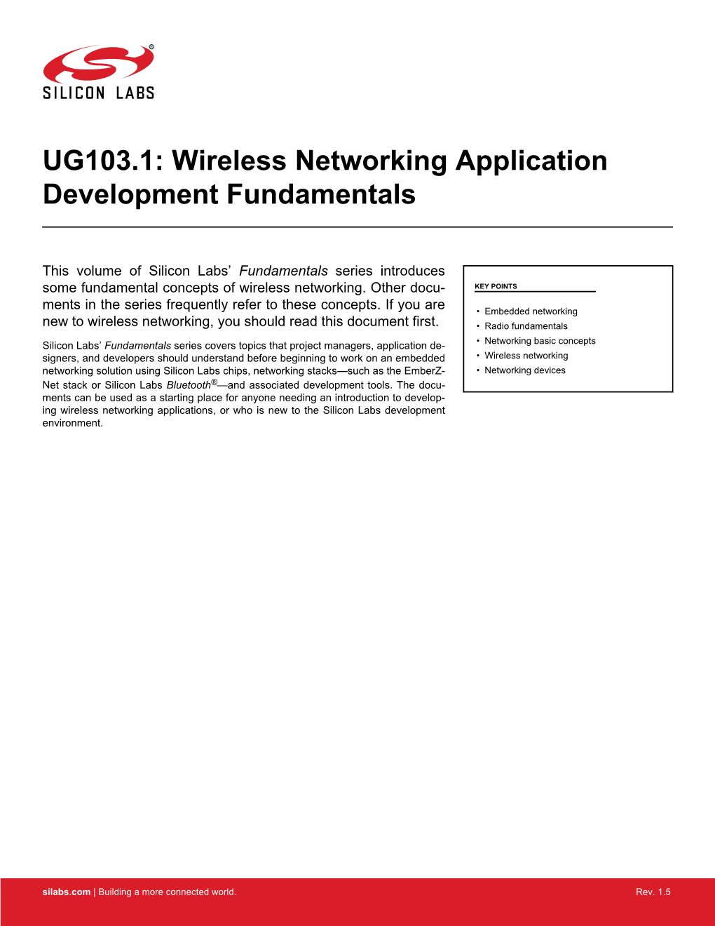 UG103.1: Wireless Networking Application Development Fundamentals