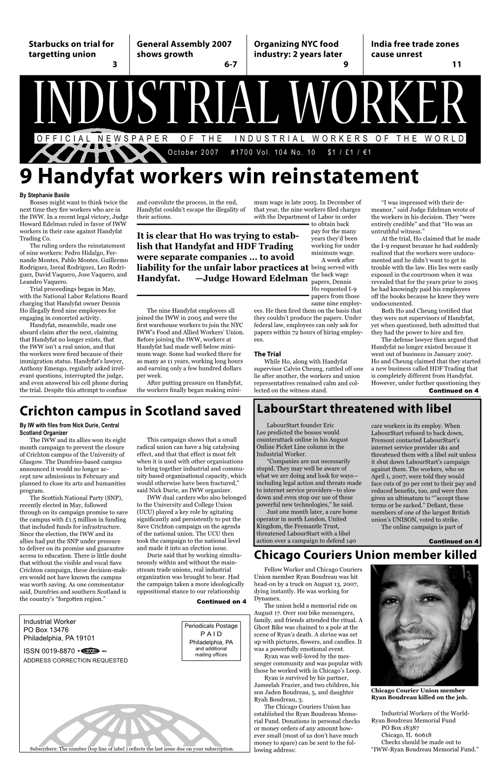 9 Handyfat Workers Win Reinstatement by Stephanie Basile Bosses Might Want to Think Twice the and Convolute the Process, in the End, Mum Wage in Late 2005