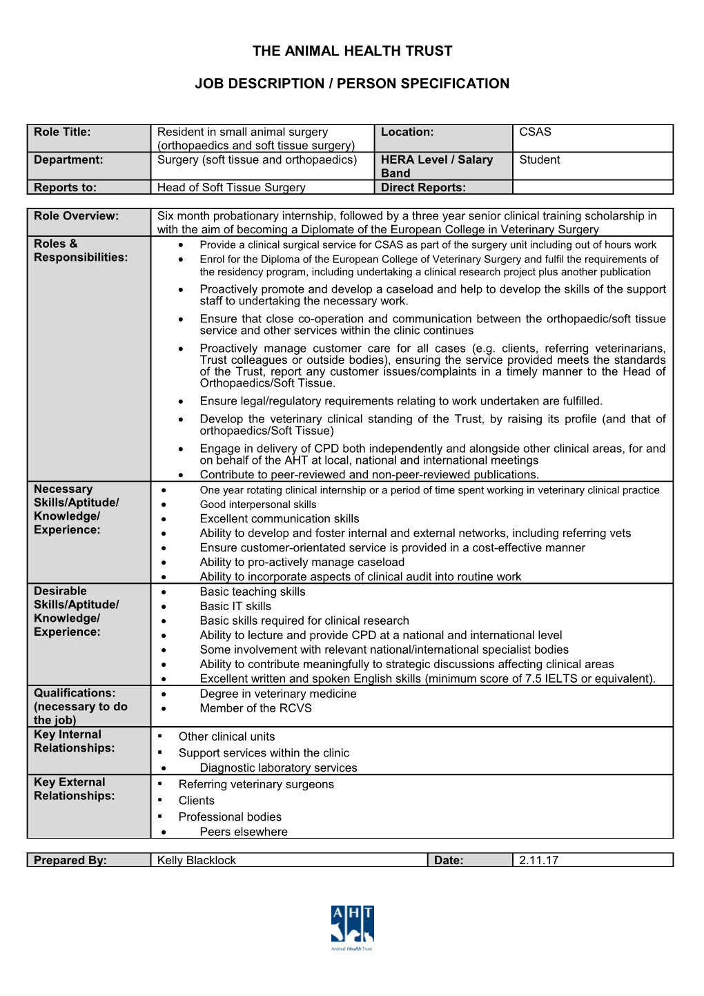 Job Description & Person Specification s4