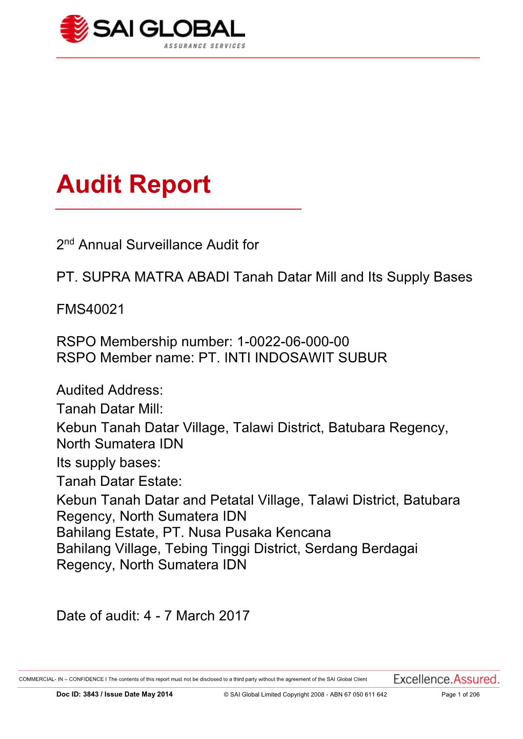 RSPO Audit Report