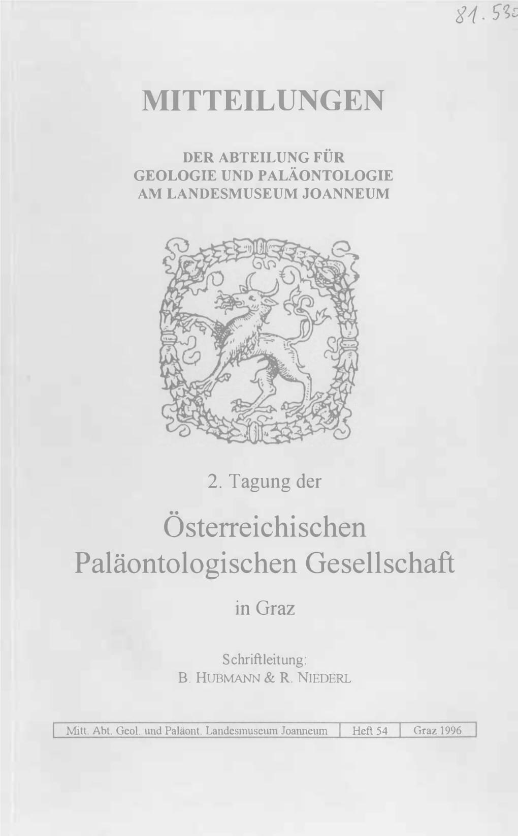 Österreichischen Paläontologischen Gesellschaft in Graz