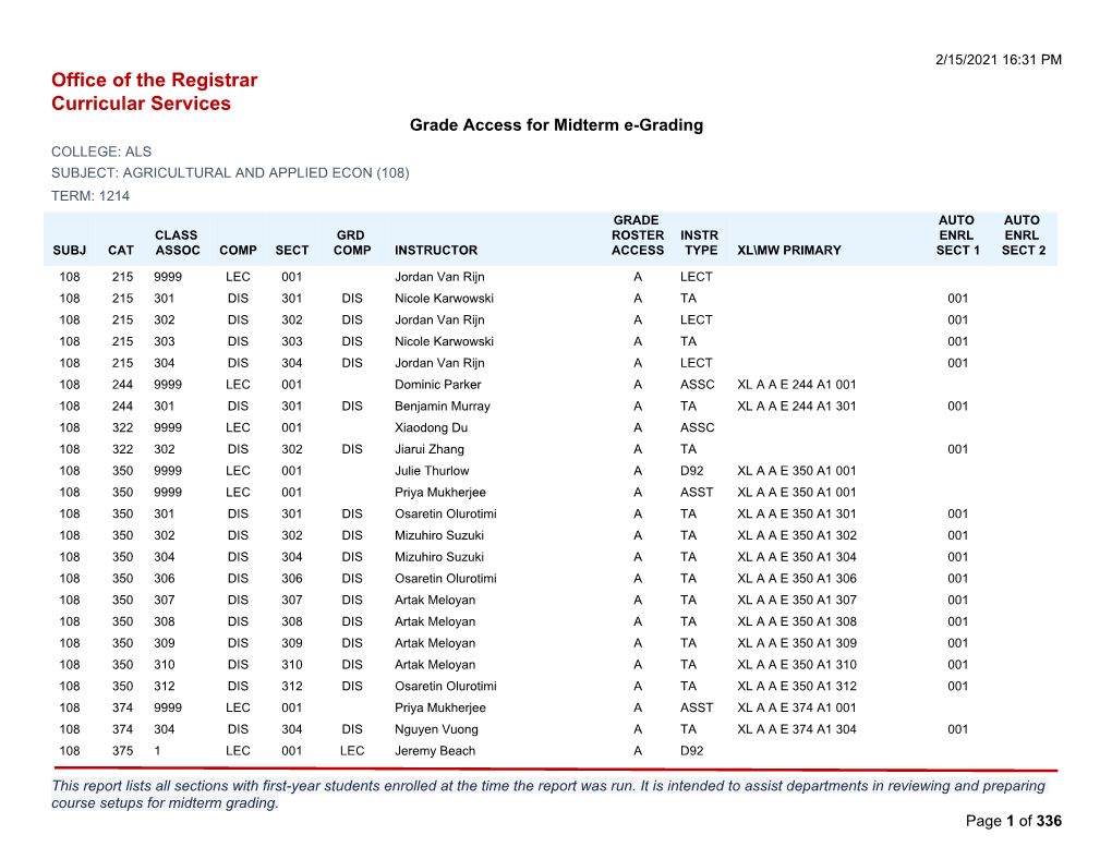 1214 Midterm Grade Access