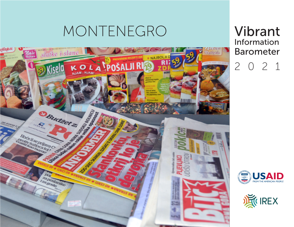 MONTENEGRO Vibrant Information Barometer 2021 Vibrant Information Barometer MONTENEGRO