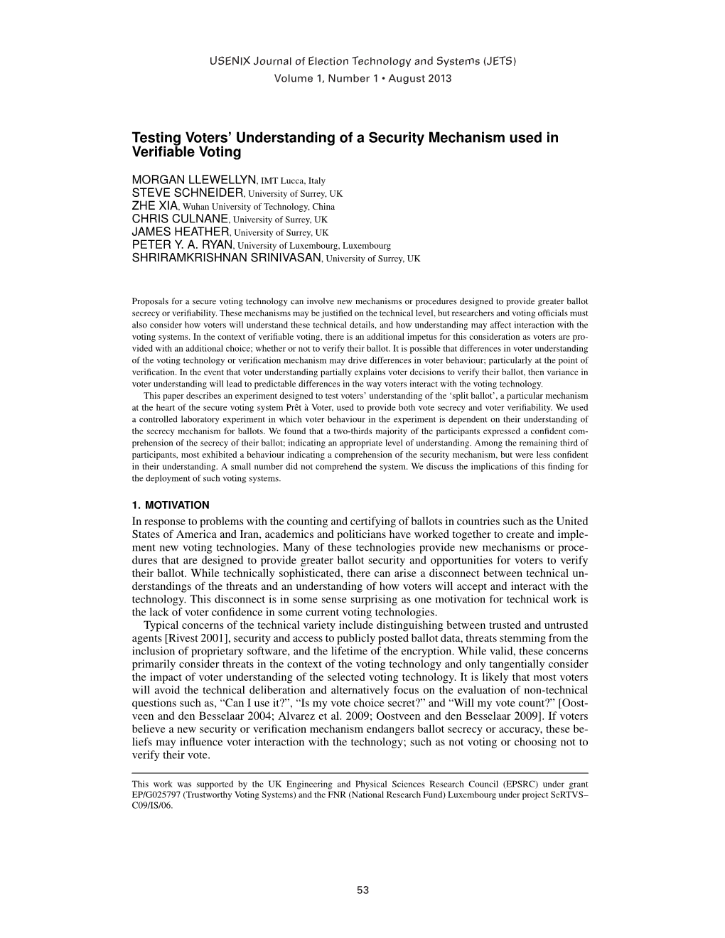 Testing Voters' Understanding of a Security Mechanism Used in Verifiable Voting