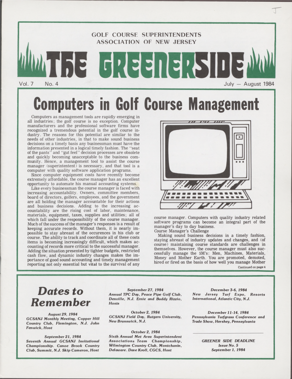 Golf Course Superintendents Association of New Jersey The