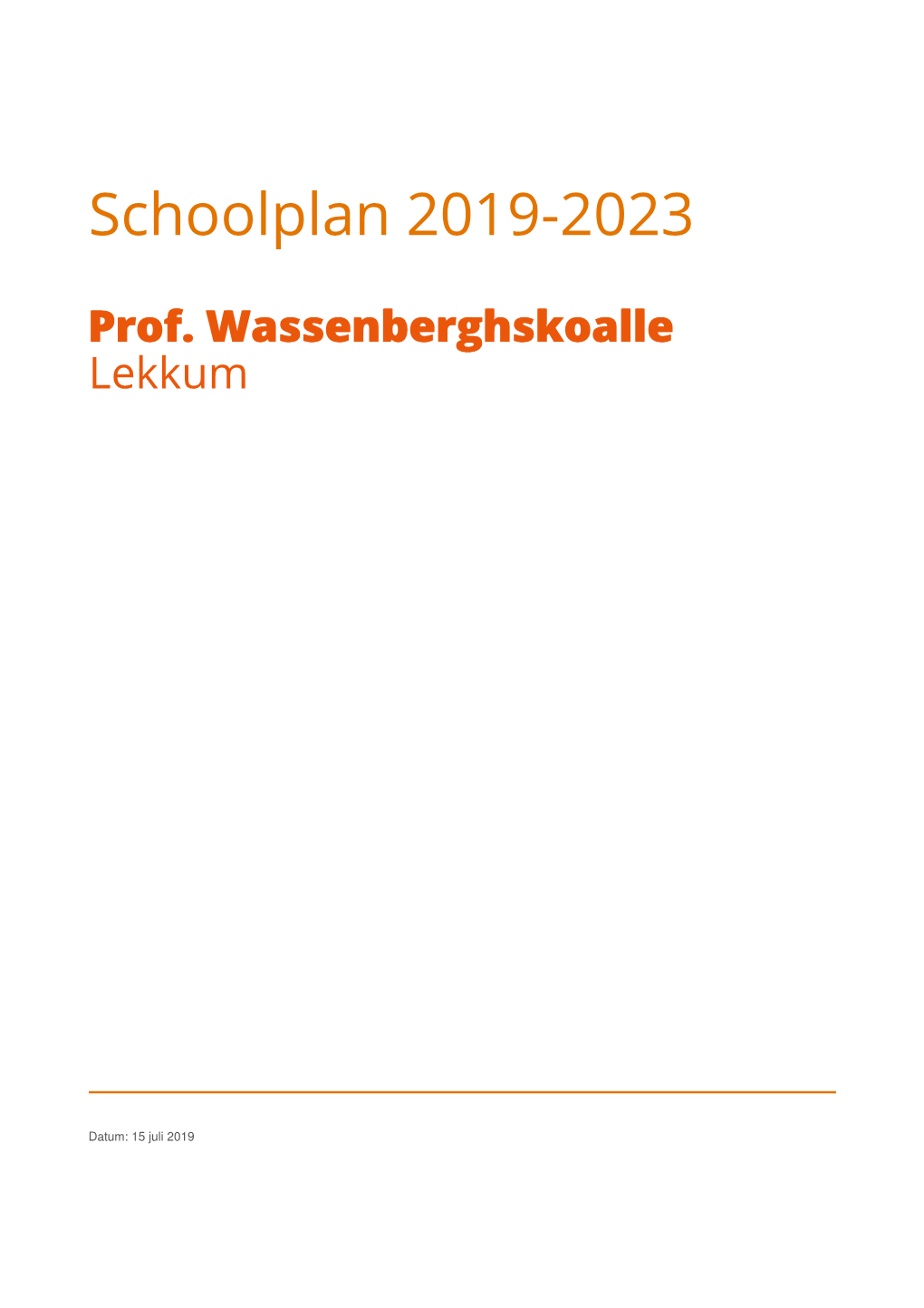 Schoolplan 2019-2023