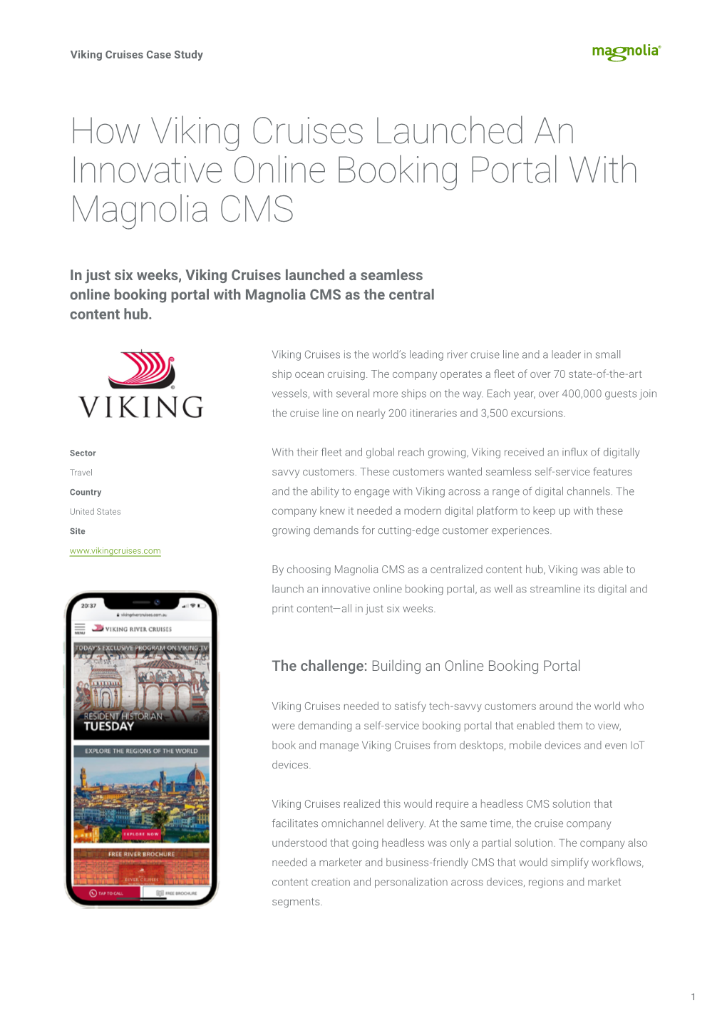 How Viking Cruises Launched an Innovative Online Booking Portal with Magnolia CMS