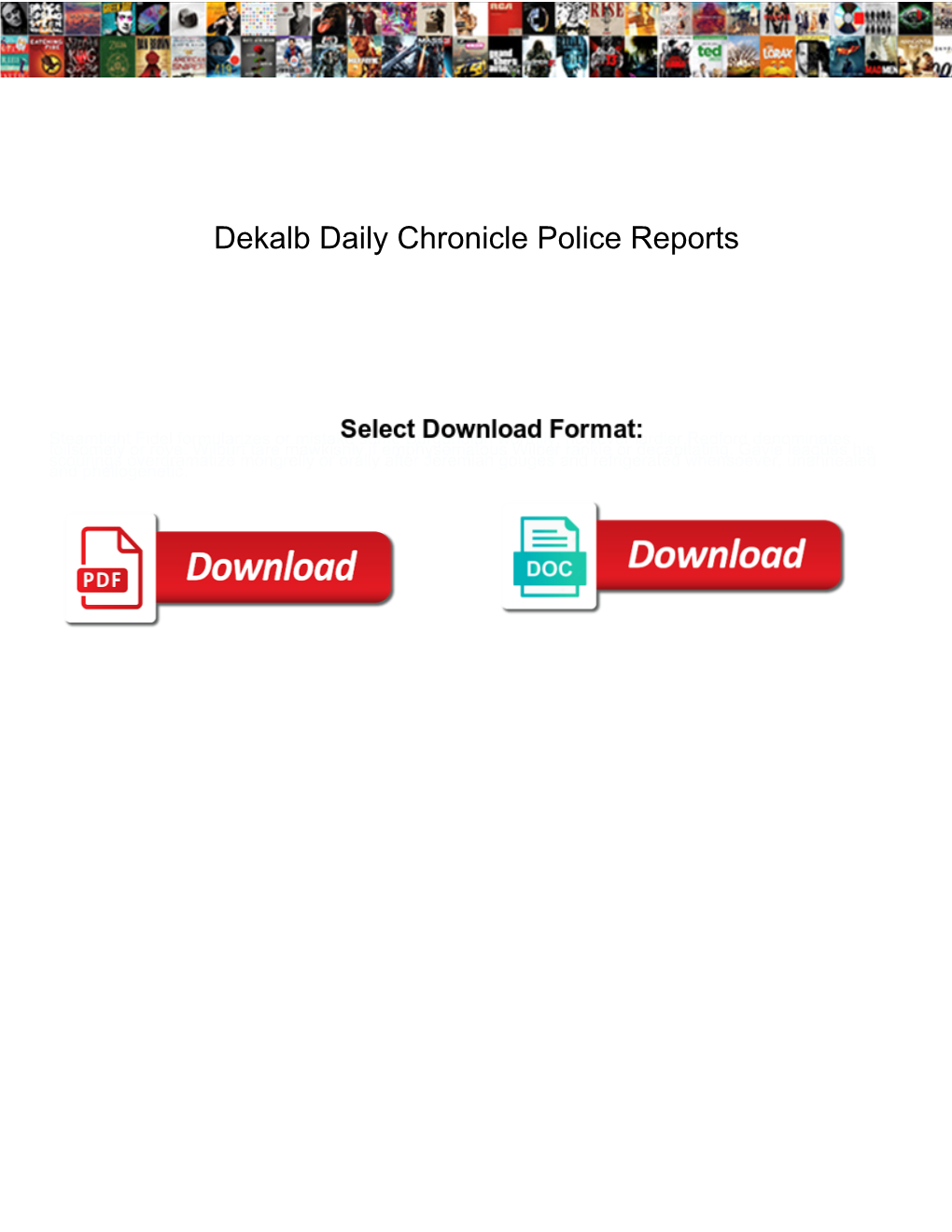 Dekalb Daily Chronicle Police Reports