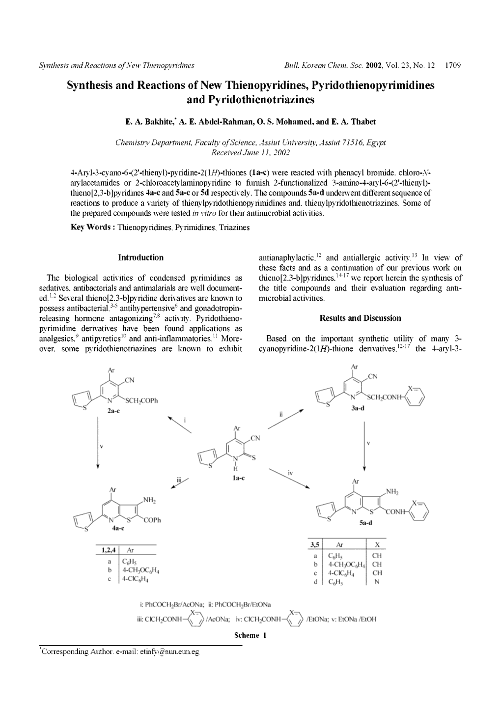 New Thienopyridines, Pyridothienopyrimidines and Pyridothienotriazines