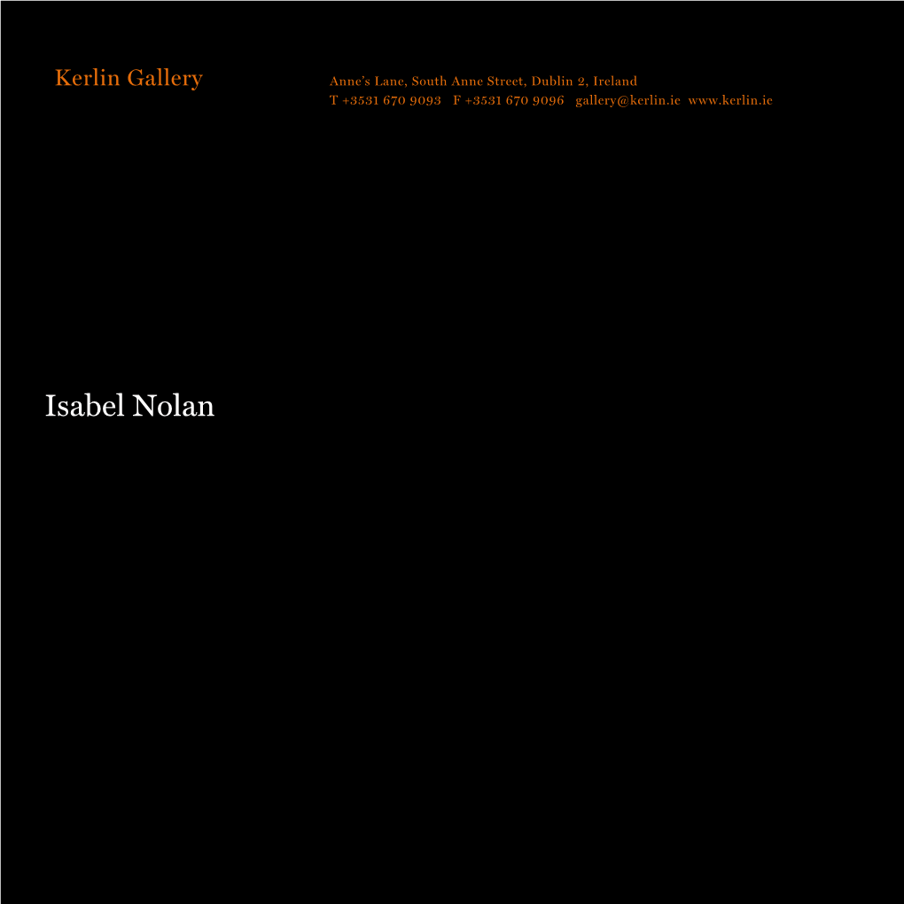 Isabel Nolan ISABEL NOLAN B.1974, Dublin, Ireland