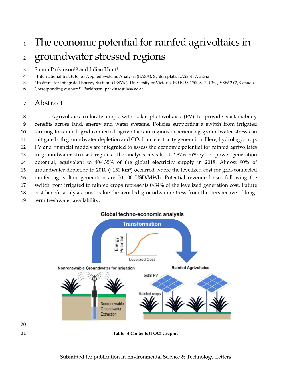 The Economic Potential for Rainfed Agrivoltaics in Groundwater Stressed Regions