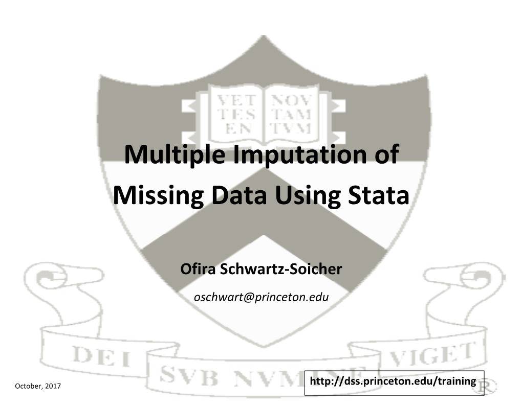 Multiple Imputation of Missing Data Using Stata