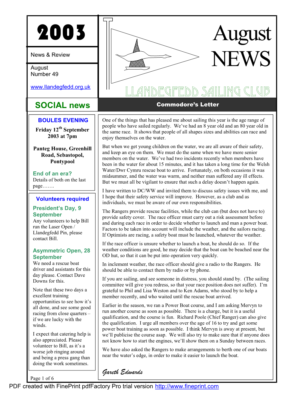2003 August NEWS