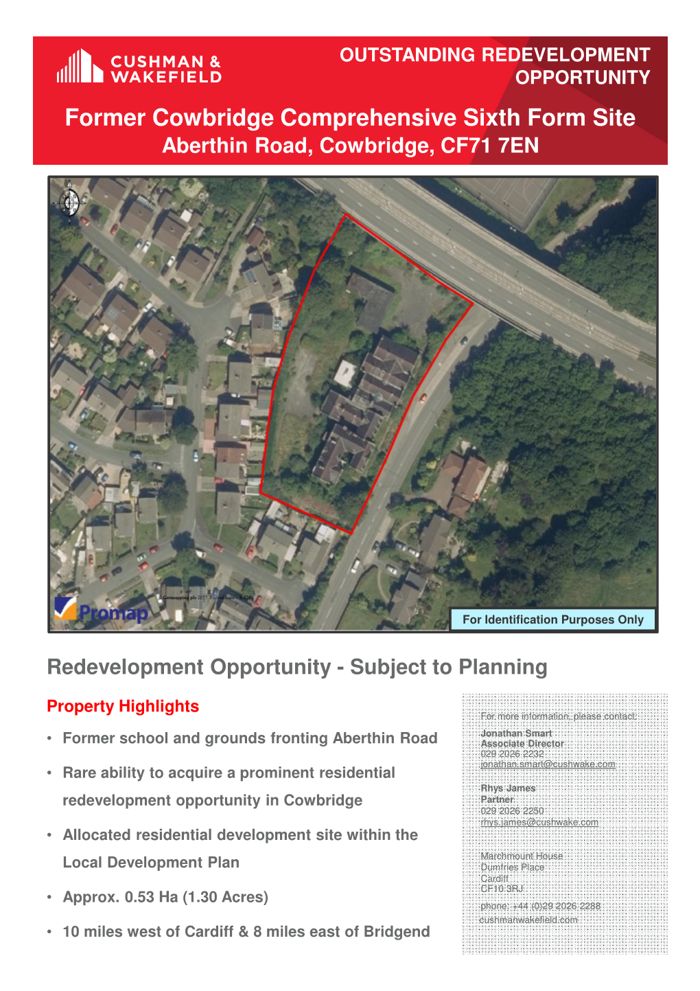 Former Cowbridge Comprehensive Sixth Form Site Aberthin Road, Cowbridge, CF71 7EN