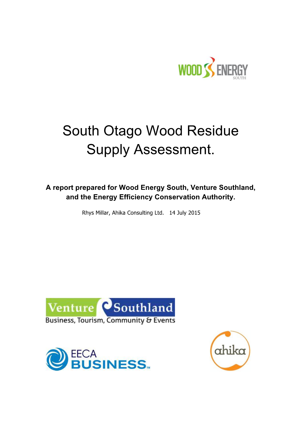 Low Res South Otago Wood Residue Supply Assessment